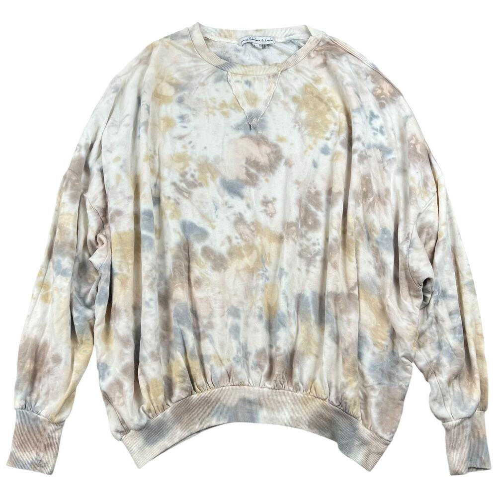 Young Fabulous & Broke Women’s Tie Dye Oversized Sweatshirt Dolman Long Sleeve S